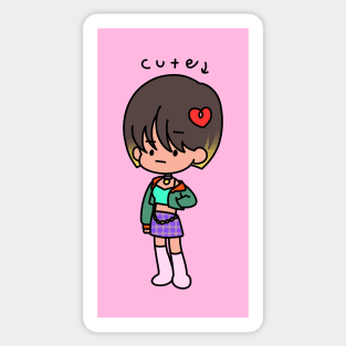 Cute girl Sticker